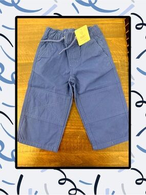 NWT ✨ Hanna Andersson Blue Pull-On Pants (size 80cm/18-24 months)